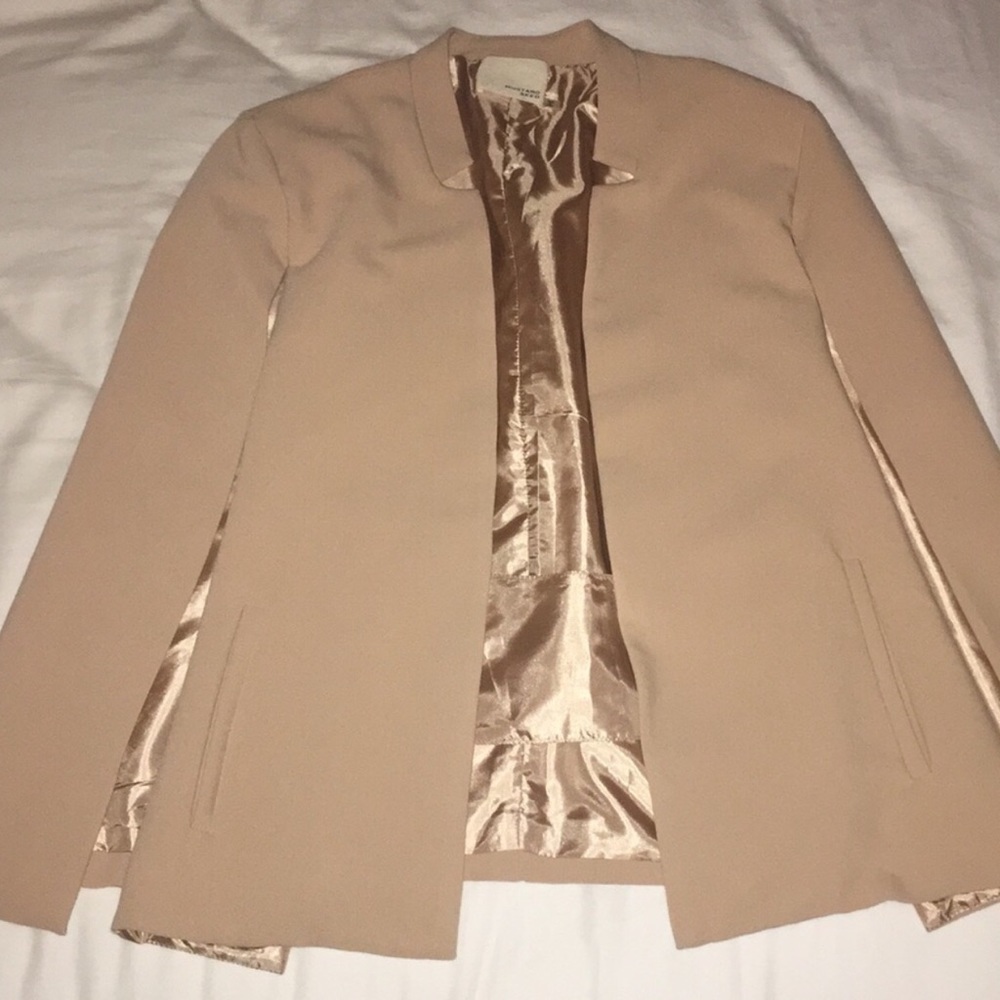 Nude cape blazer